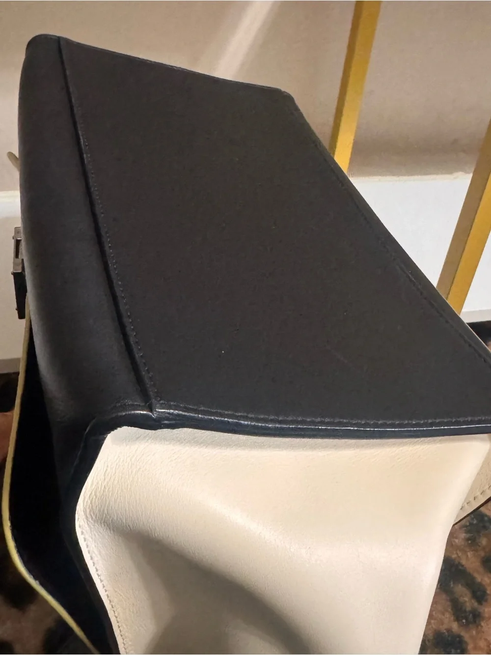 Celine Tricolor Trapeze Bag - Beige, Black & White